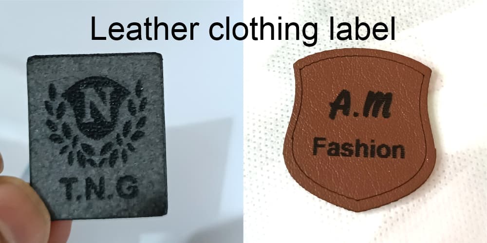 Leather clothing label