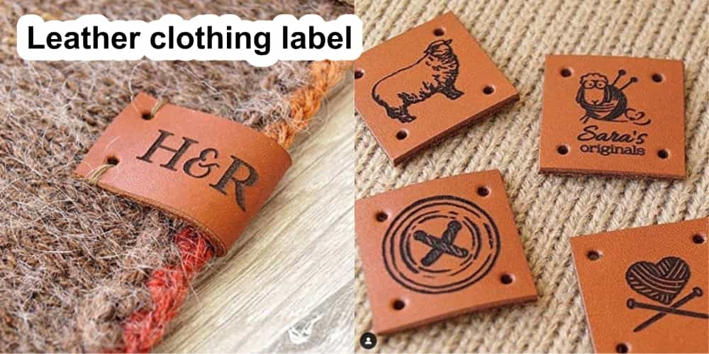Leather clothing labels