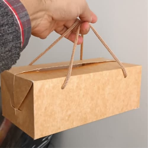 جعبه پک پذیرایی 1 جعبه پذیرایی کرافت کاغذی