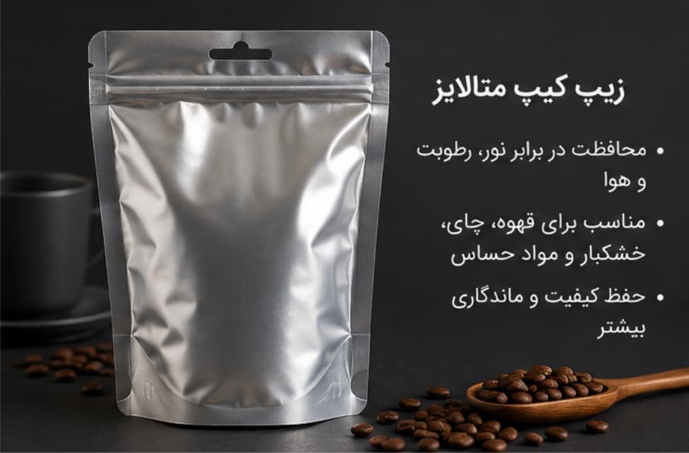 خرید زیپ کیپ 6 زیپ کیپ متالایز