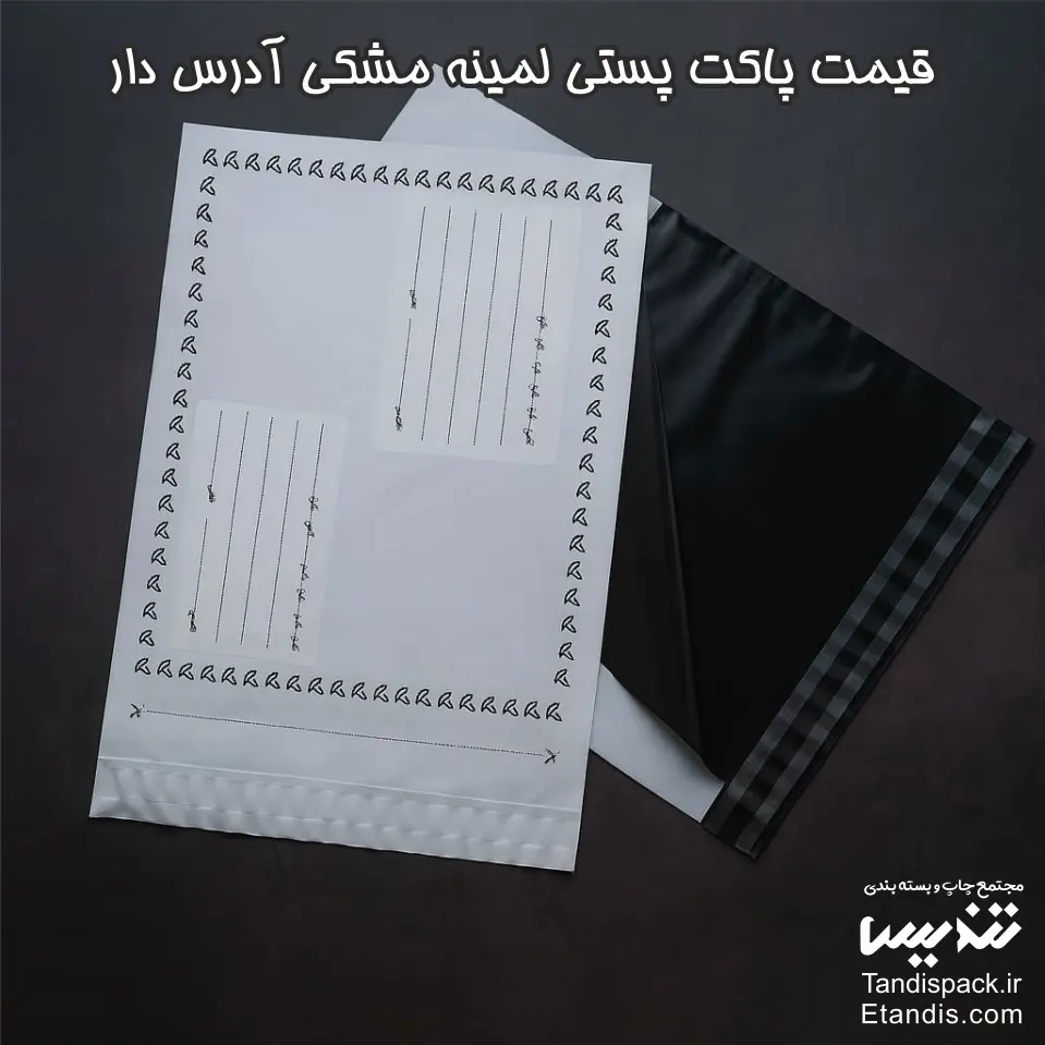 پاکت پستی لمینه مشکی آدرس دار 5 قیمت پاکت پستی لمینه مشکی آدرس_ دار